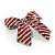 Large Enamel Crystal Bow Brooch (Red) - view 10