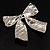Large Enamel Crystal Bow Brooch (Red) - view 5