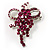 Magenta Crystal Grapes Brooch
