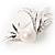 Rhodium Plated Delicate Faux Pearl Fashion Brooch - view 7