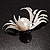 Rhodium Plated Delicate Faux Pearl Fashion Brooch - view 8