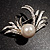 Rhodium Plated Delicate Faux Pearl Fashion Brooch - view 11