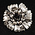 Vintage Dimensional Floral Brooch (Antique Silver Tone)