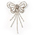 Striking Diamante Butterfly With Dangling Tail Brooch - view 4