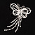 Striking Diamante Butterfly With Dangling Tail Brooch - view 9