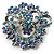Blue Diamante Corsage Brooch