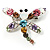 Crystal Dragonfly Brooch (Multicoulored)