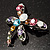 Crystal Dragonfly Brooch (Multicoulored) - view 5
