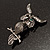 Charming Marcasite Crystal Owl Brooch - view 10