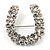 Clear Crystal Lucky Horseshoe Brooch (Silver Tone)