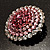 Pink Crystal Corsage Brooch (Silver Tone) - view 7