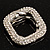 Square Shaped Crystal Scarf Pin/ Brooch (Silver Tone) - view 4