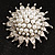 Stunning Small Bridal Imitation Pearl Crystal Brooch (Snow White) - view 2