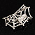 Silver Tone Spider And Web Diamante Brooch - view 5