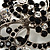 Black & White Diamante Corsage Brooch (Silver Tone) - view 5