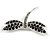 Classic Black Crystal Dragonfly Brooch (Silver Tone) - view 7