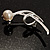 Silver Tone Imitation Pearl Floral Brooch - view 9
