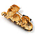 'Adorable Kittens' Fashion Brooch (Gold Tone) - view 6