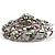 Dome Shaped AB Crystal Corsage Brooch (Silver Tone) - view 7