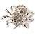 Diamante Spider Brooch (Silver Tone) - view 5