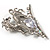 Rhodium Plated Clear CZ Horse Brooch - view 6