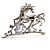 Rhodium Plated Clear CZ Horse Brooch - view 3