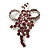 Bright Lilac Crystal Grapes Brooch (Silver Tone) - view 5