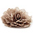 Oversized Light Grey Silk Fabric Rose Brooch - 16cm Diameter - view 7