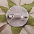 Oversized Light Grey Silk Fabric Rose Brooch - 16cm Diameter - view 6
