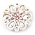 Dazzling Jewel Floral Corsage Brooch In Rhodium Plated Metal - 6.5cm Diameter - view 6
