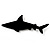 Black Acrylic Shark Brooch - view 2