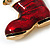 Christmas Stocking Brooch In Gold Plated Metal - 40mm L - view 6