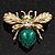 Small Funky Bee Brooch In Gold Plated Metal - 2.5cm Length - view 2