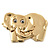 Gold Plated 'Elephant' Brooch