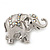 Silver Plated 'Fortunate Elephant' Brooch - view 6