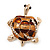 Light Gold Plated Enamel 'Turtle' Brooch - view 7