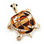 Light Gold Plated Enamel 'Turtle' Brooch - view 10