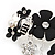 'Bee, Flowers & Butterfly' Charm Brooch In Rhodium Plated Metal - 5cm Length - view 2