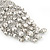 Gigantic Clear Crystal 'Peacock' Brooch In Silver Plating - 11cm Length - view 9