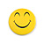 3pcs Happy Winking Face Lapel Pin Button Badge - 3cm Diameter - view 2