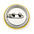 3pcs Happy Winking Face Lapel Pin Button Badge - 3cm Diameter - view 6