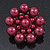 Handmade Cherry Glass Bead 'Flower' Brooch - 5.5cm Diameter - view 6