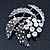 Vintage Diamante 'Whirlwind' Brooch In Burn Silver - 7cm Width - view 5