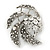 Vintage Diamante 'Whirlwind' Brooch In Burn Silver - 7cm Width - view 7