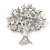 Multicoloured 'Tree Of Life' Brooch In Silver Tone Metal - 52mm Tall - view 4