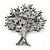 Multicoloured 'Tree Of Life' Brooch In Silver Tone Metal - 52mm Tall - view 9