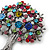 Multicoloured 'Tree Of Life' Brooch In Silver Tone Metal - 52mm Tall - view 5