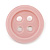 Funky Baby Pink Acrylic 'Button' Brooch - 35mm Diameter