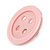 Funky Baby Pink Acrylic 'Button' Brooch - 35mm Diameter - view 3