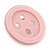 Funky Baby Pink Acrylic 'Button' Brooch - 35mm Diameter - view 4
